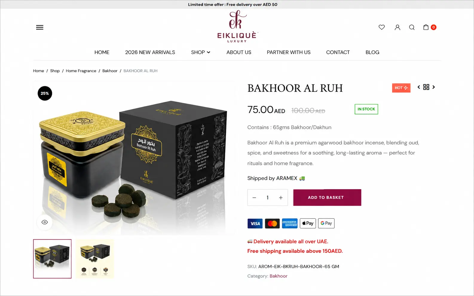 Eiklique responsive beauty e-commerce experience