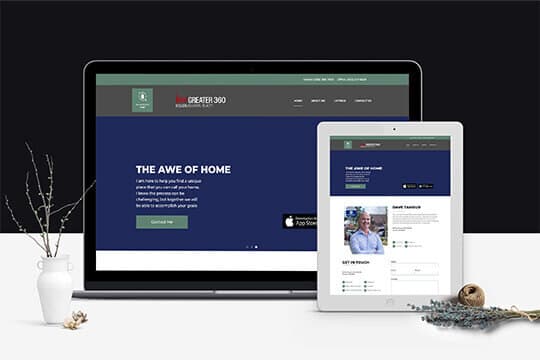 SKW Greater 360 healthcare website shown on laptop and tablet